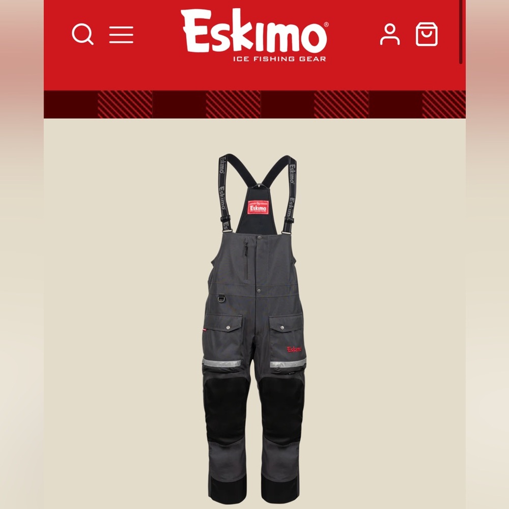 Men’s Eskimo Ice Fishing Roughneck Bibs NWOT